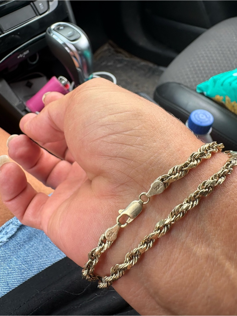 Gold Rope Chain Bracelet - Classic Twist Link